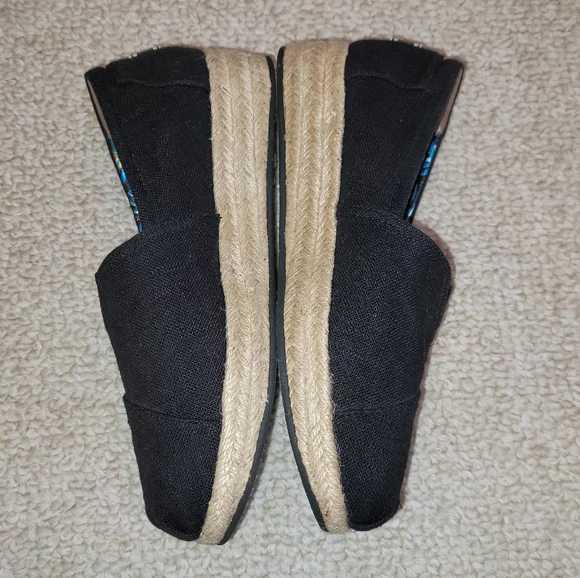 Bobs from Sketchers High Jinx Espradrille Wedge Slip On Womens size 9.5 Black. - Picture 3 of 8